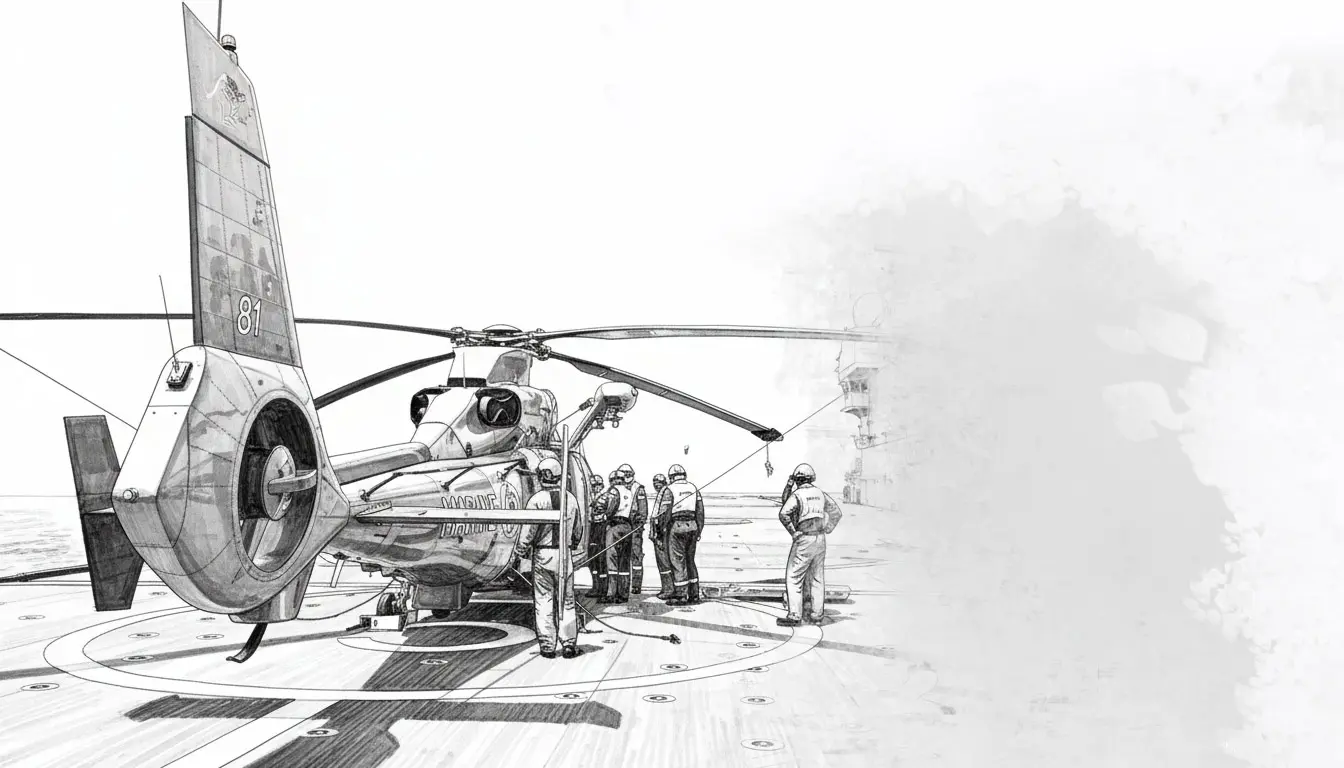 Hélico sur pont d'envol helico-dessin-defense