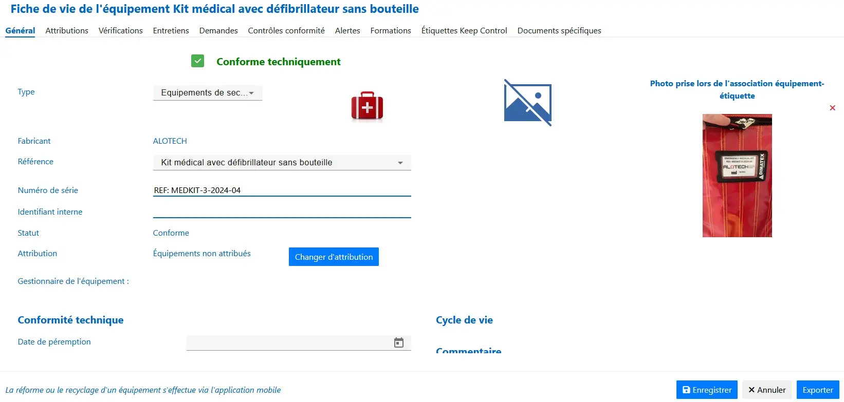 Aperçu Keep Control Kit médical offshore ALOTECH Aperçu Keep Control Kit médical offshore ALOTECH