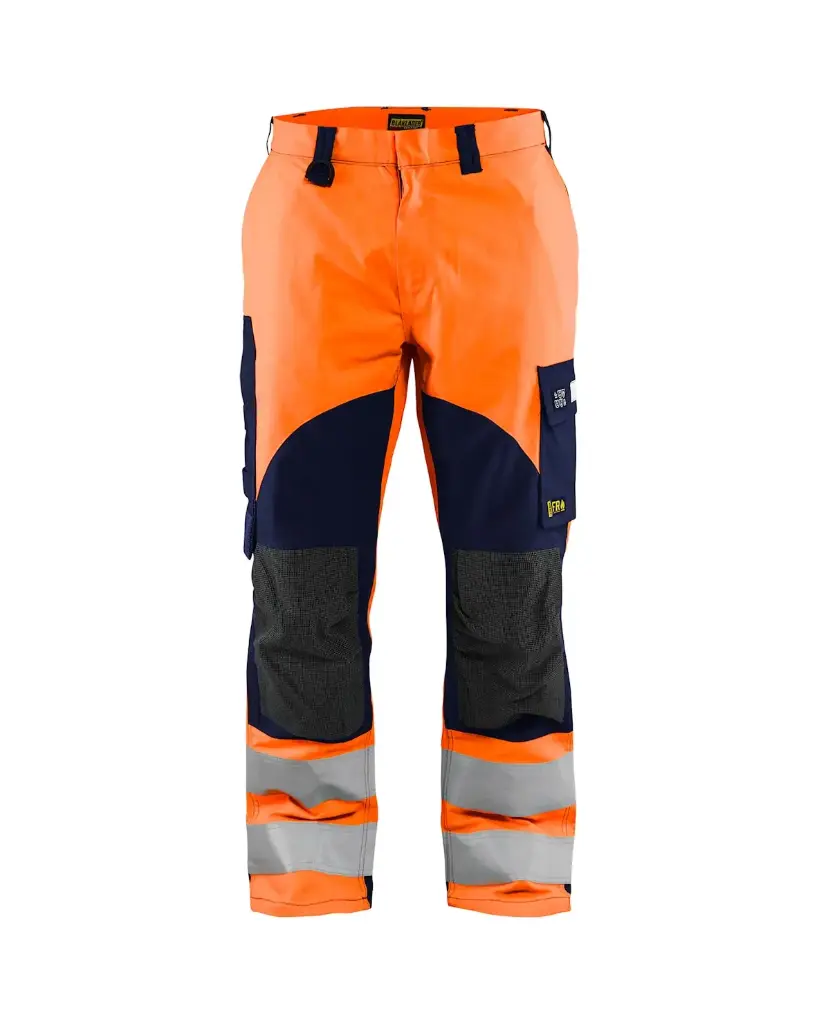 BLAKLADER - Pantalon multinormes inhérent - Orange fluo/Marine