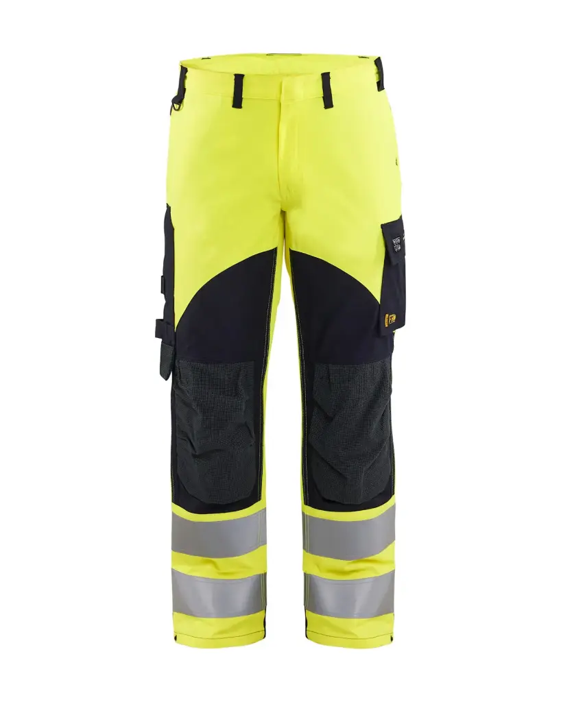 BLAKLADER - Pantalon multinormes inhérent - Jaune fluo/Marine