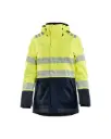BLAKLADER - Veste Hardshell multinormes femme - Jaune fluo/Marine