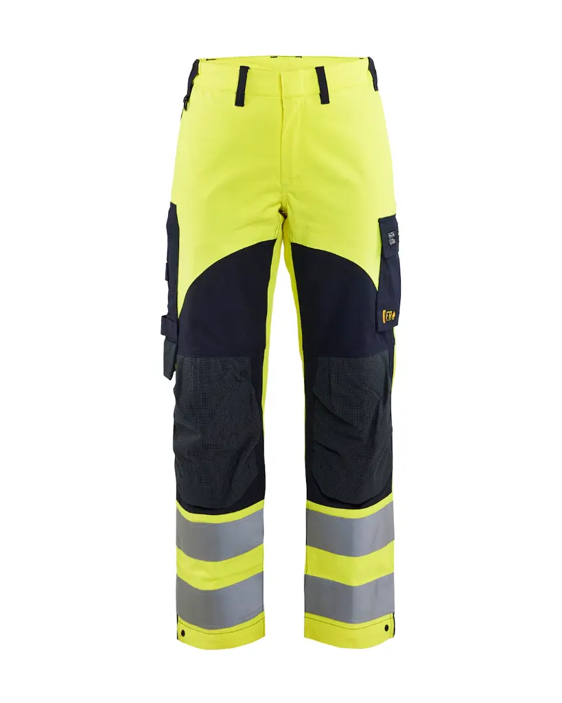 BLAKLADER - Pantalon multinormes inhérent femme -Jaune fluo/Marine
