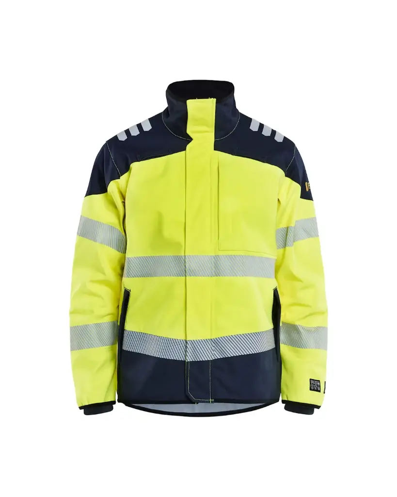 BLAKLADER - Veste Softshell Multinormes APC 2 Jaune fluo/Marine