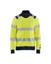 BLAKLADER - Sweat multinormes zippé Jaune fluo/Marine