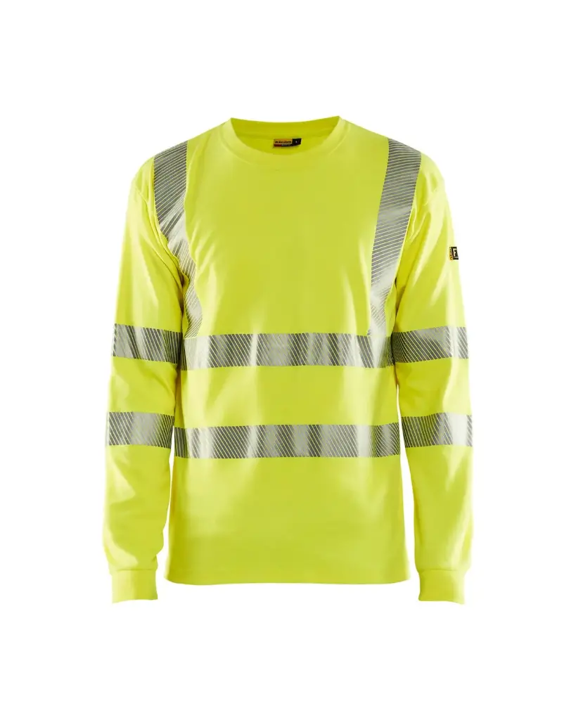 BLAKLADER - T-shirt manches longues multinormes - Jaune fluo
