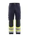 BLAKLADER - Pantalon multinormes inhérent  - Marine/Jaune fluo