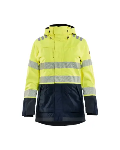 BLAKLADER - Veste Hardshell multinormes femme - Jaune fluo/Marine