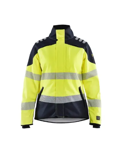 BLAKLADER - Veste Softshell Multinormes APC 2 femme - Jaune fluo/Marine